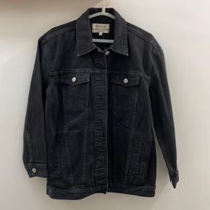 Madewell oversized black denim jacket S